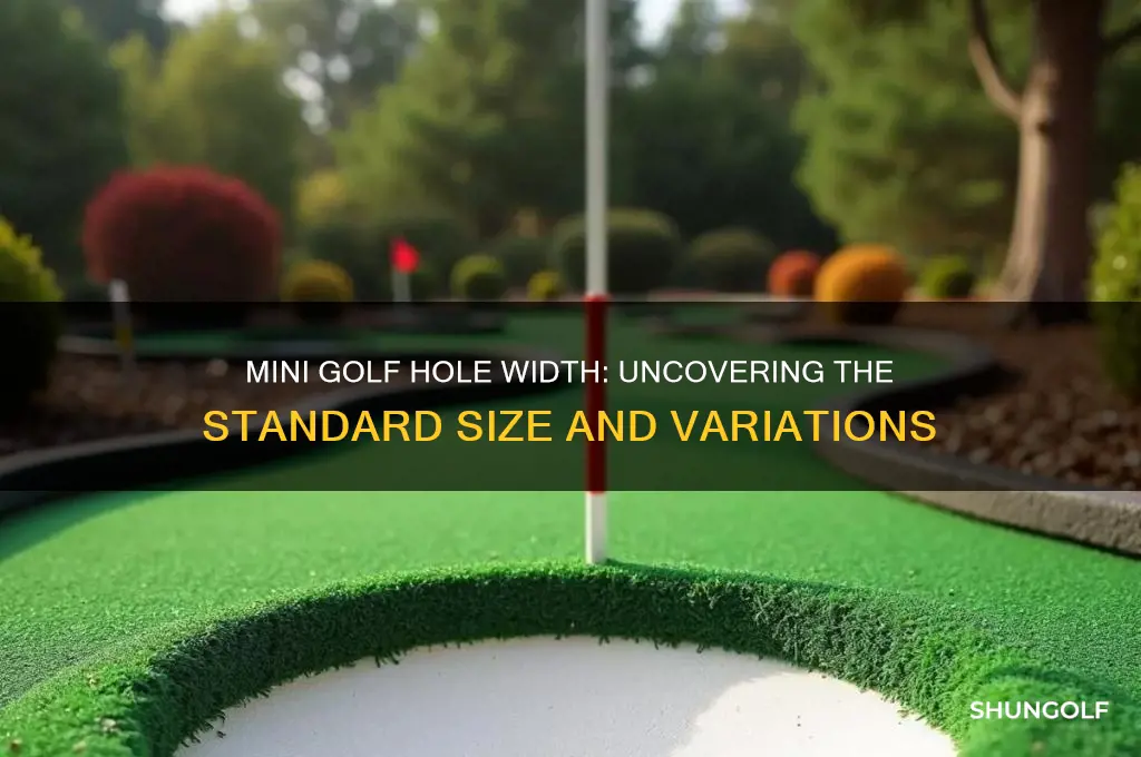 how wide is a mini golf hole
