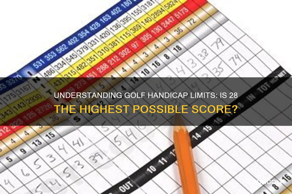 is 28 the highest golf handicap