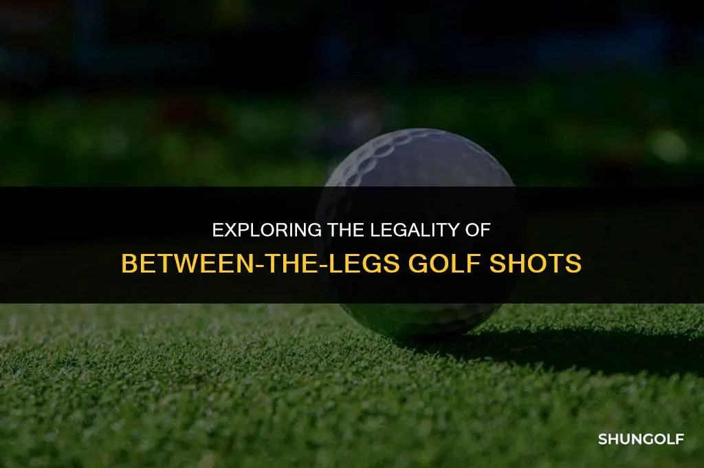is a between the legs golf shot legal