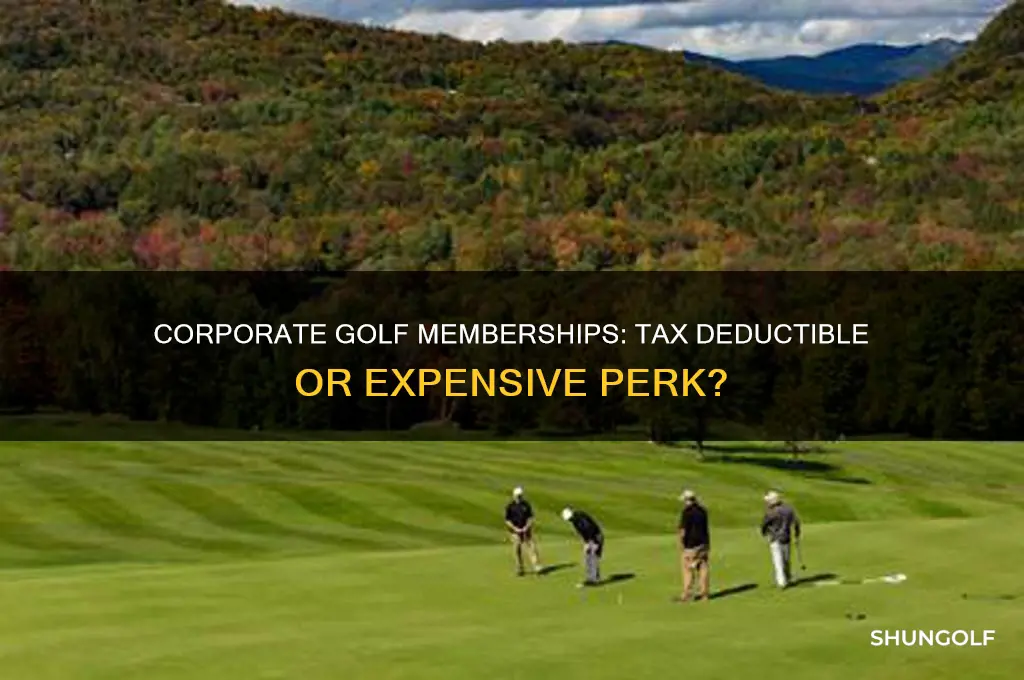 is a corporate golf membership tax deductible