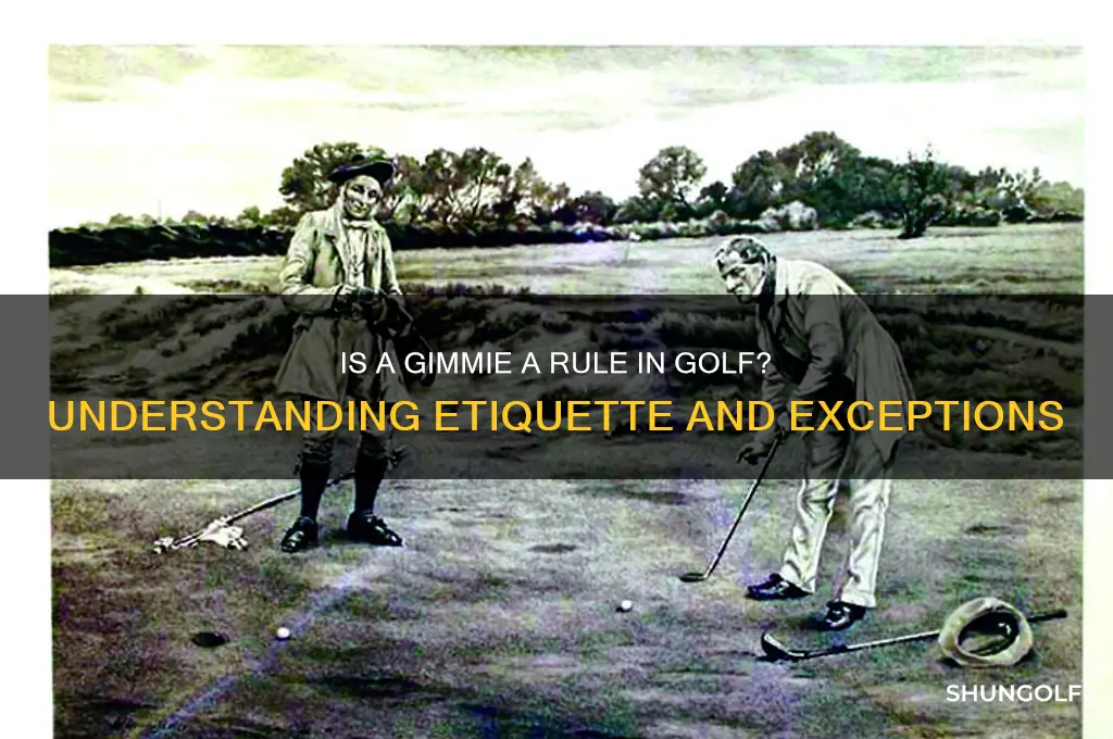 is a gimmie a rule in golf