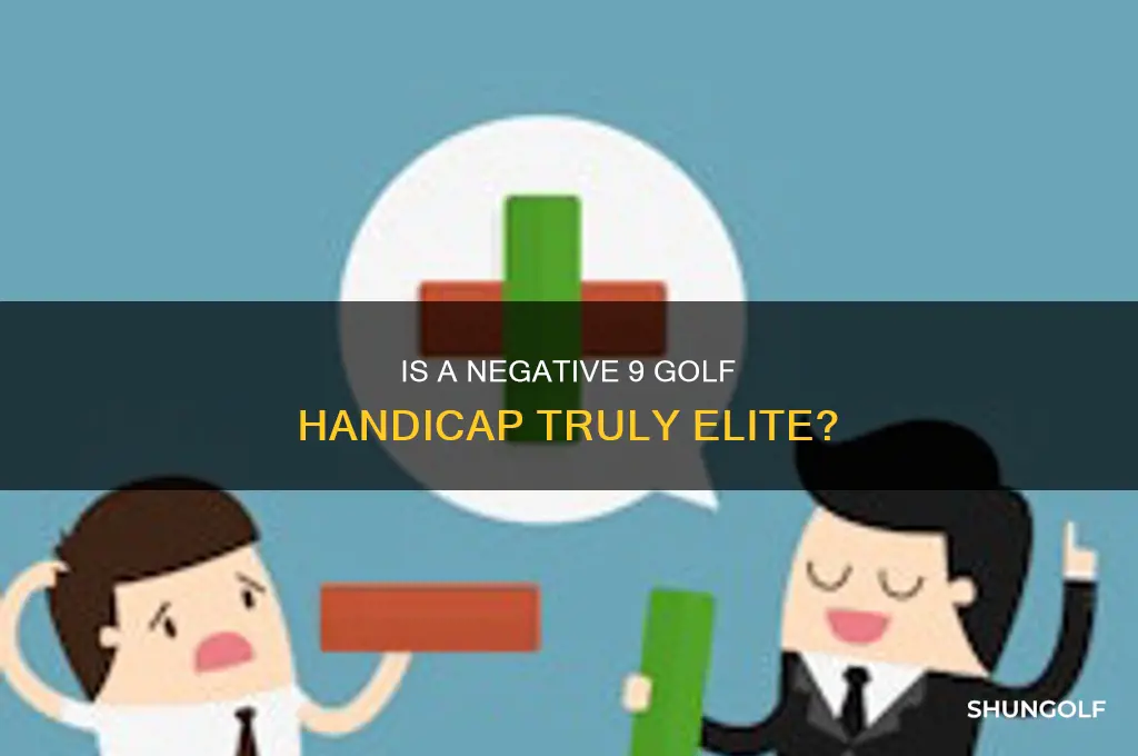 is a golf handicap of negative 9 good