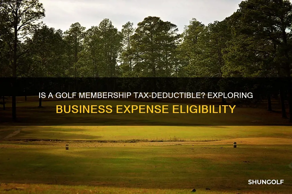 is a golf membership a business expense