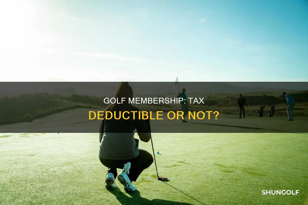 is a golf membership tax deductible