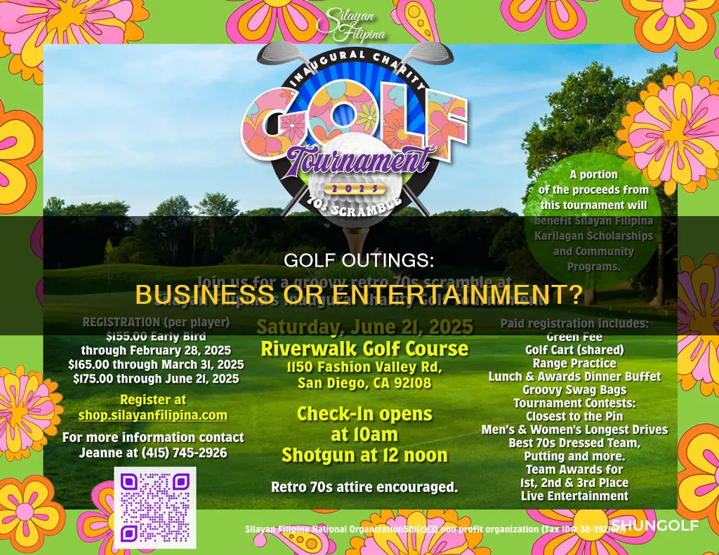 is a golf outing considered entertainment