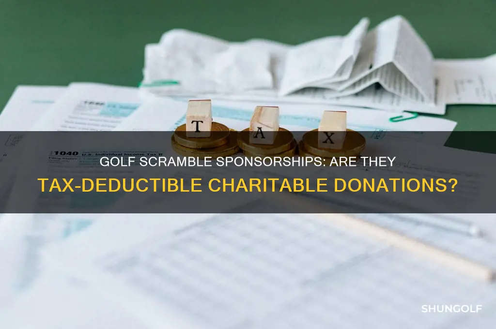 is a golf scramble sponsorship considered a charitable donation
