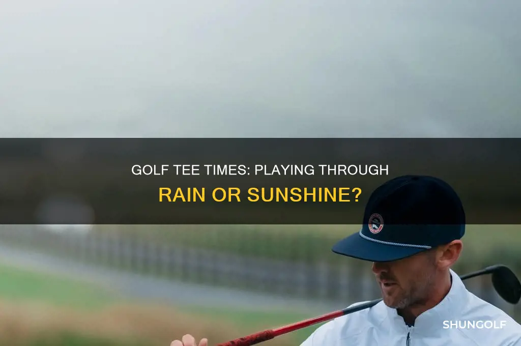 is a golf tee time rain or shine