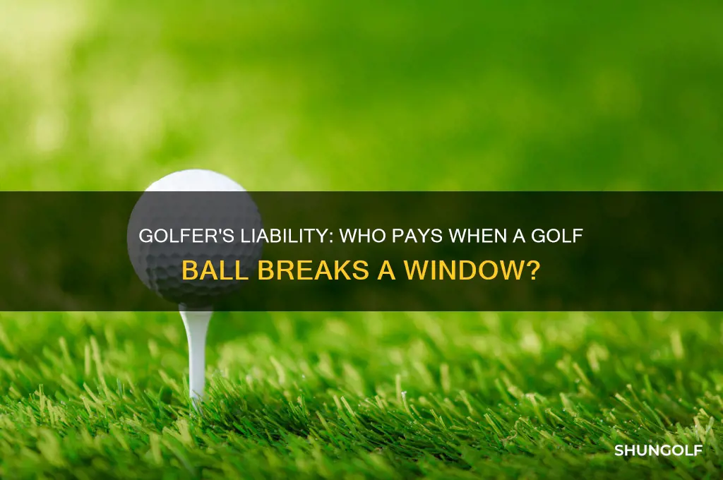 is a golfer liable for breaking a window