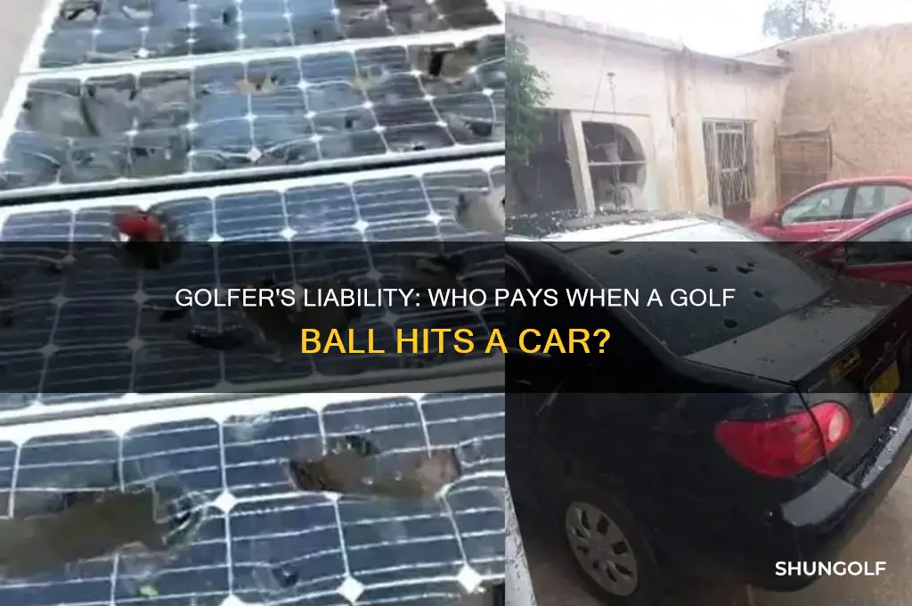 is a golfer liable for hitting a car