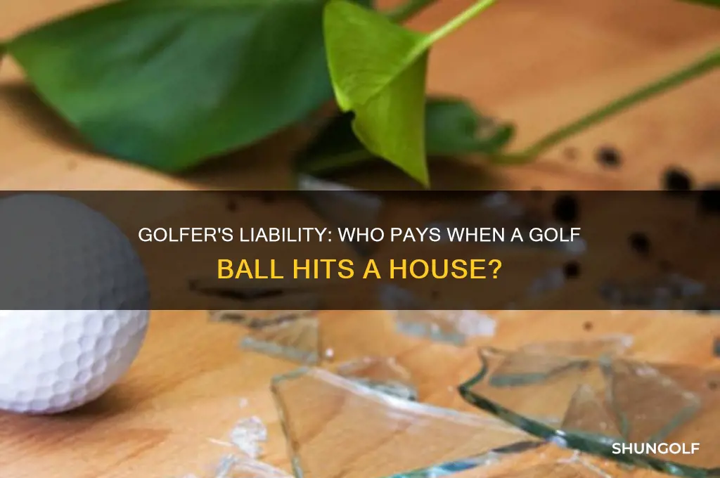 is a golfer liable for hitting a house