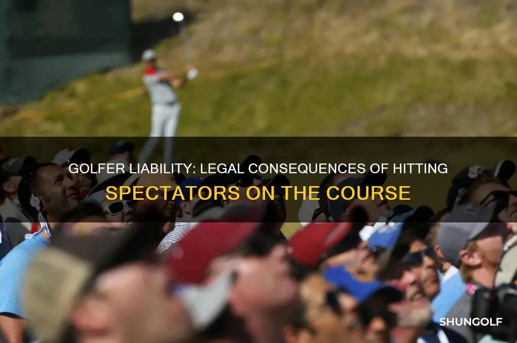 is a golfer liable for hitting a spectator