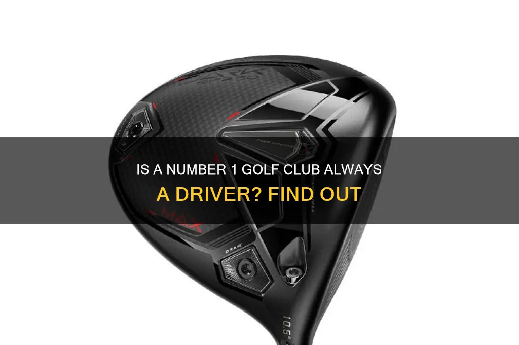 is a number 1 golf club a driver