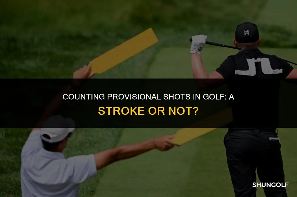 is a provisional shot in golf counted as a stroke
