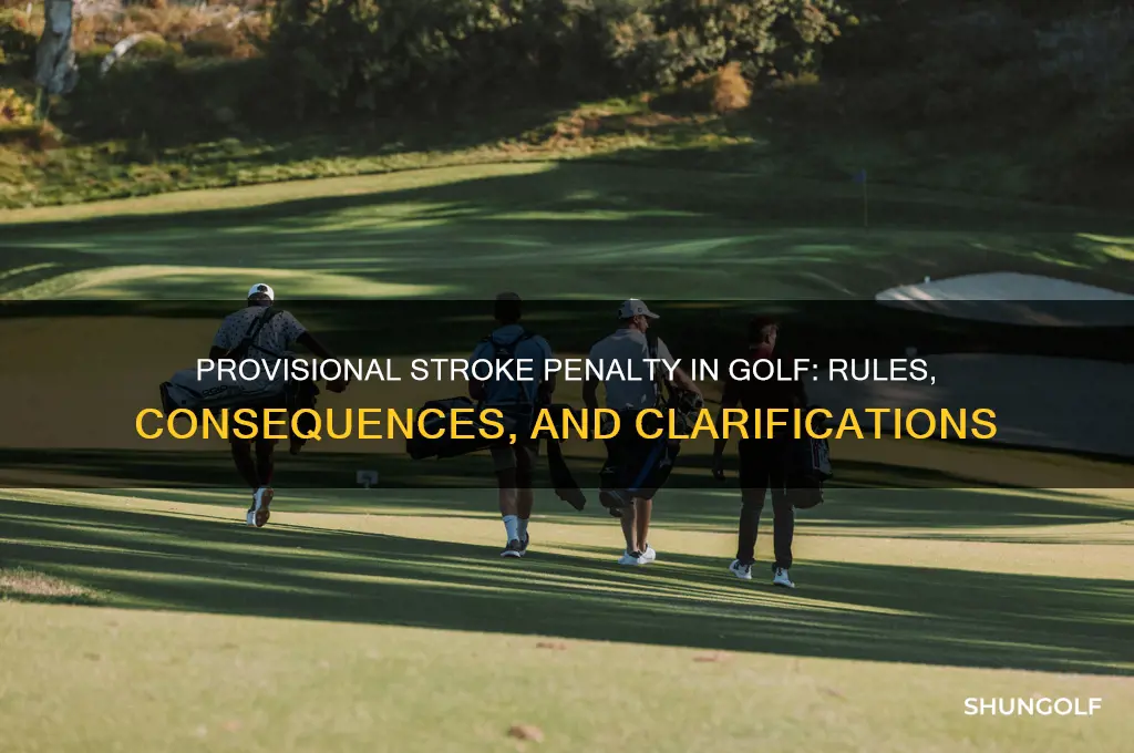 is a provisional stroke a penalty in golf