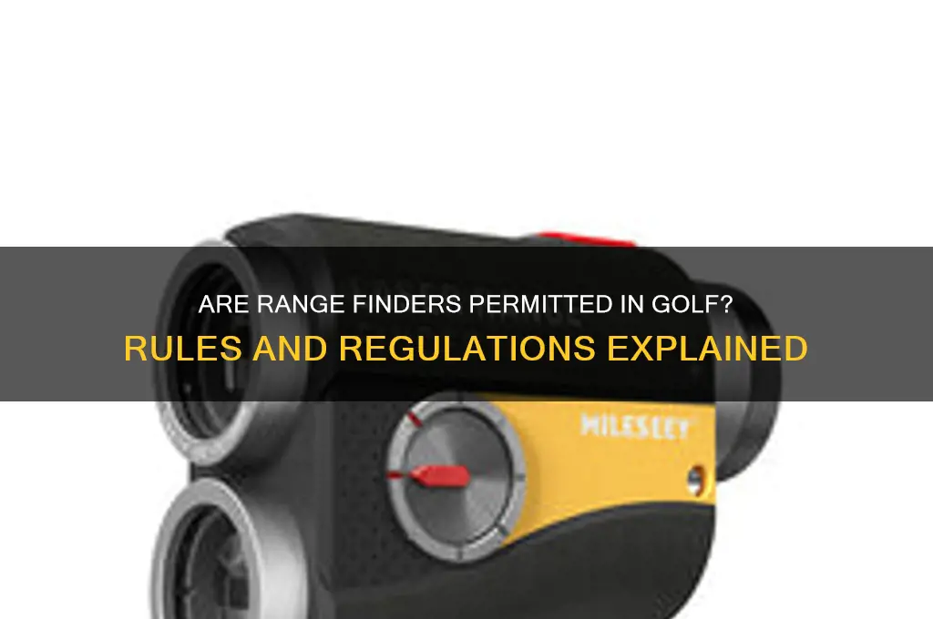 is a range finder allowed in golf