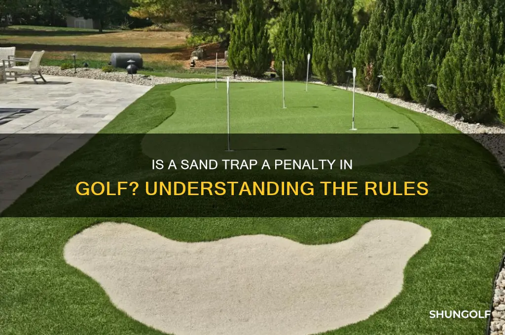 is a sand trap a penalty in golf