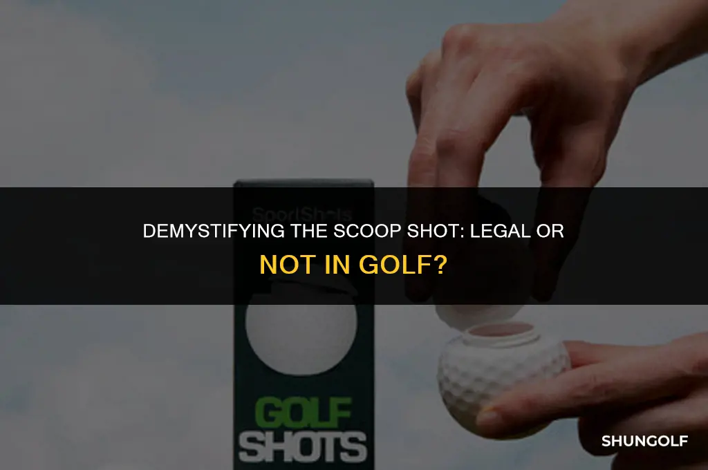 is a scoop shot legal in golf