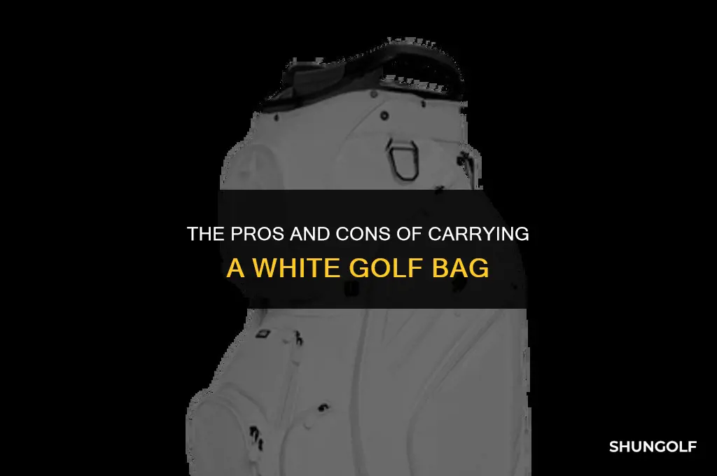 is a white golf bag a bad idea