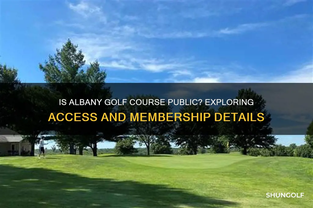 is albany golf course public