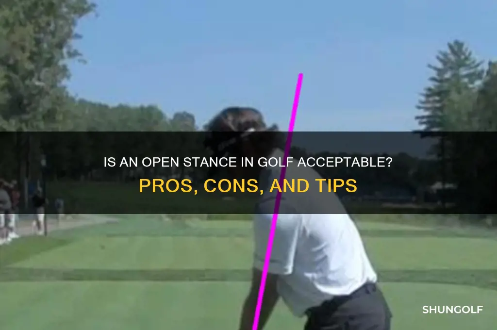 is an open stance in golf ok