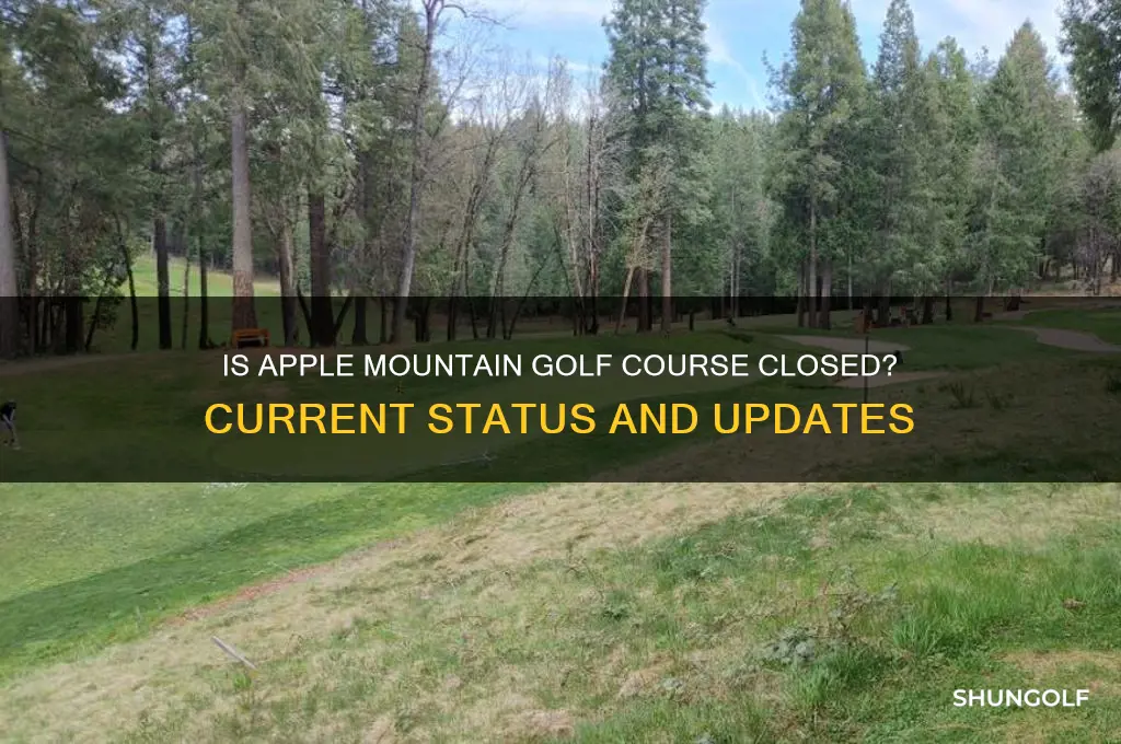 is apple mountain golf course closed
