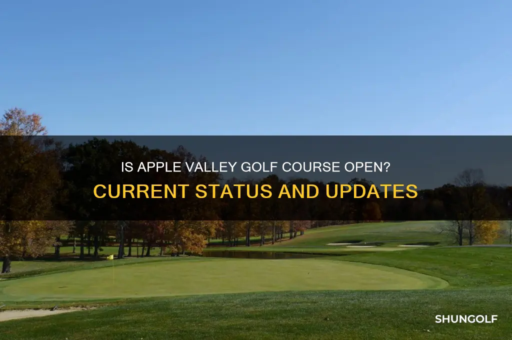 is apple valley golf course open