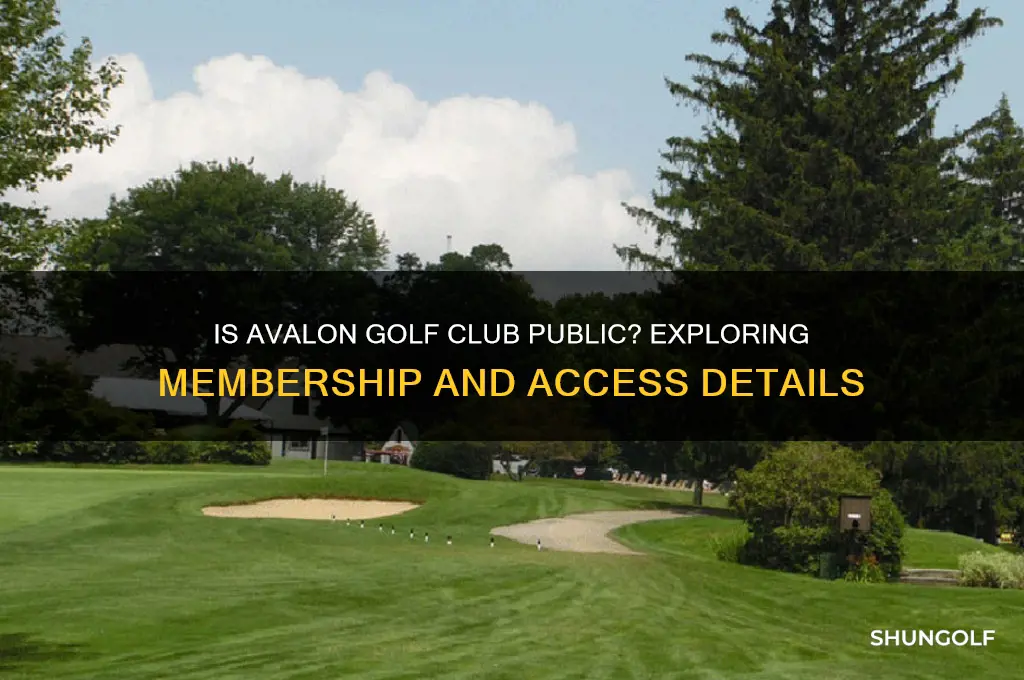 is avalon golf club public