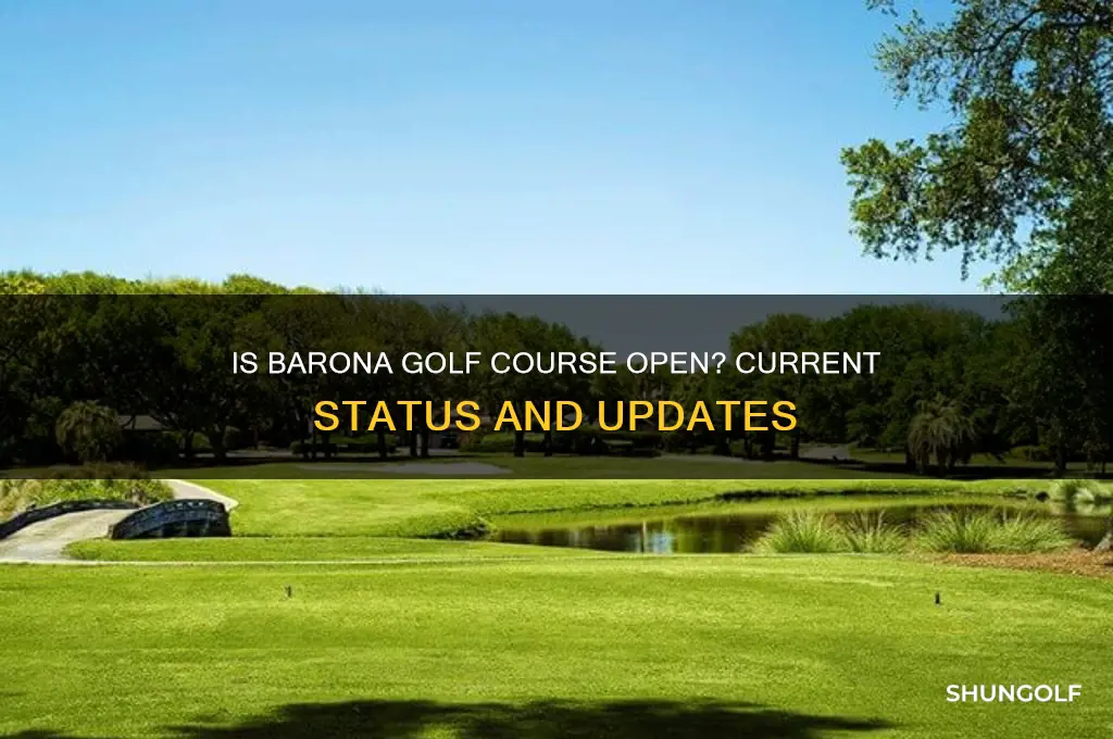 is barona golf course open