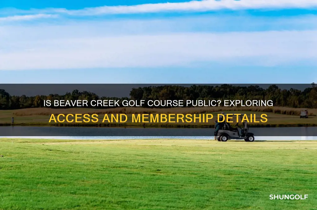 is beaver creek golf course public