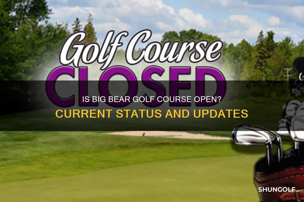is big bear golf course open