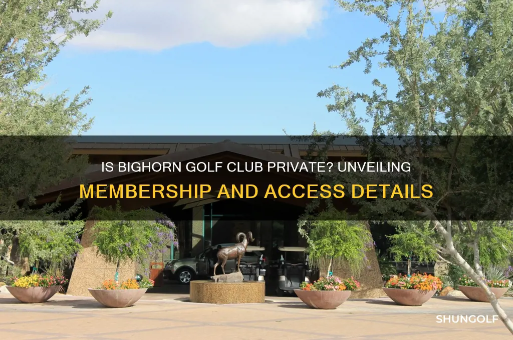 is bighorn golf club private