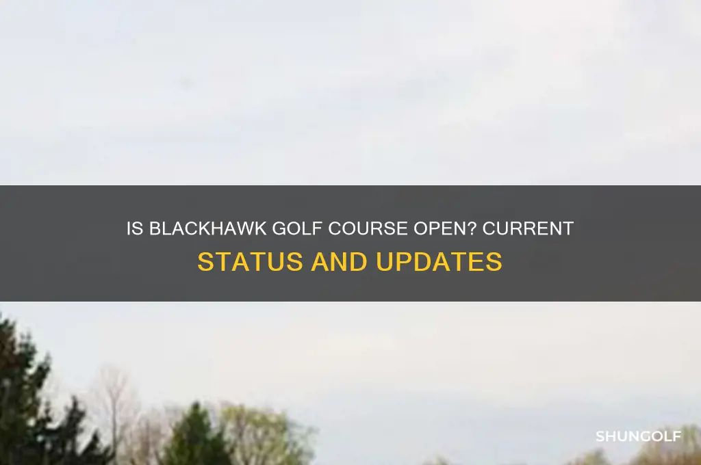 is blackhawk golf course open