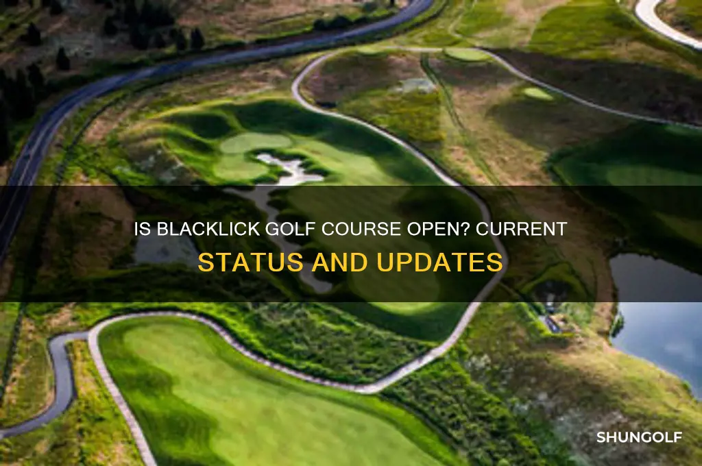 is blacklick golf course open