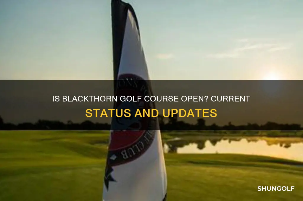 is blackthorn golf course open