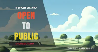 Is Boulder Oaks Golf Course Publicly Accessible? Find Out Here
