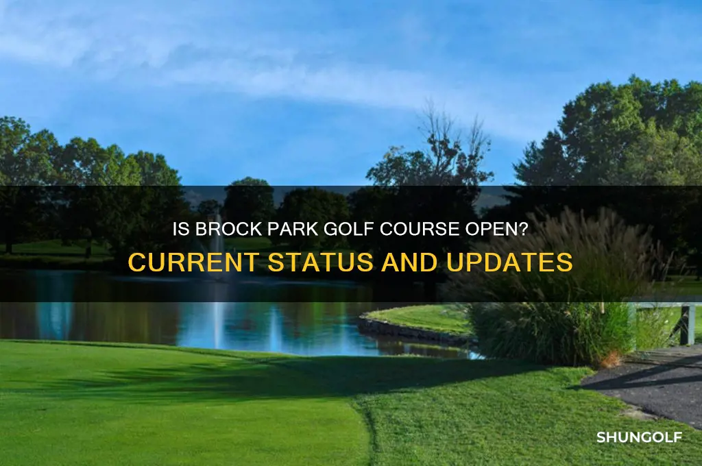 is brock park golf course open