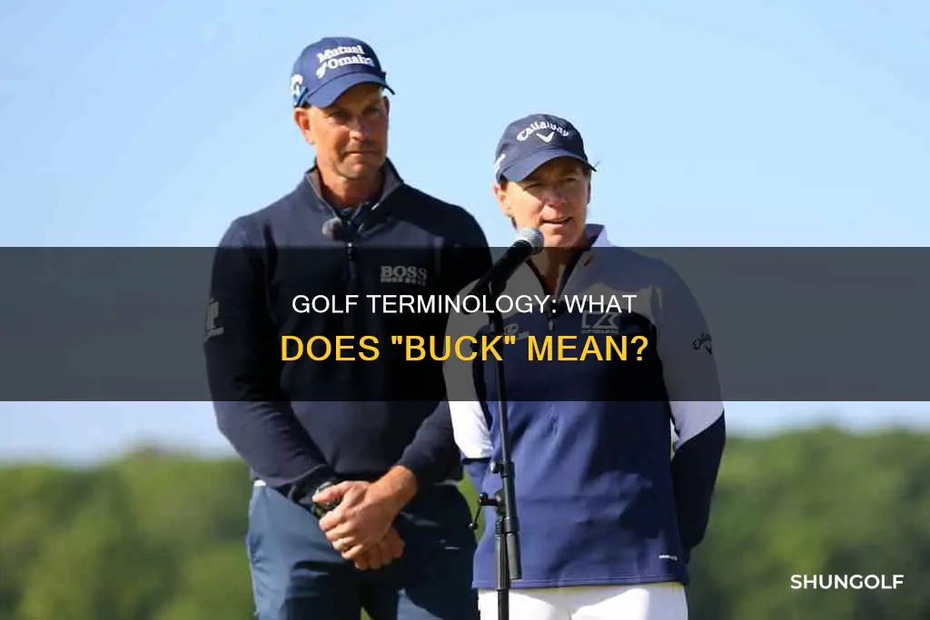 is buck a golf term