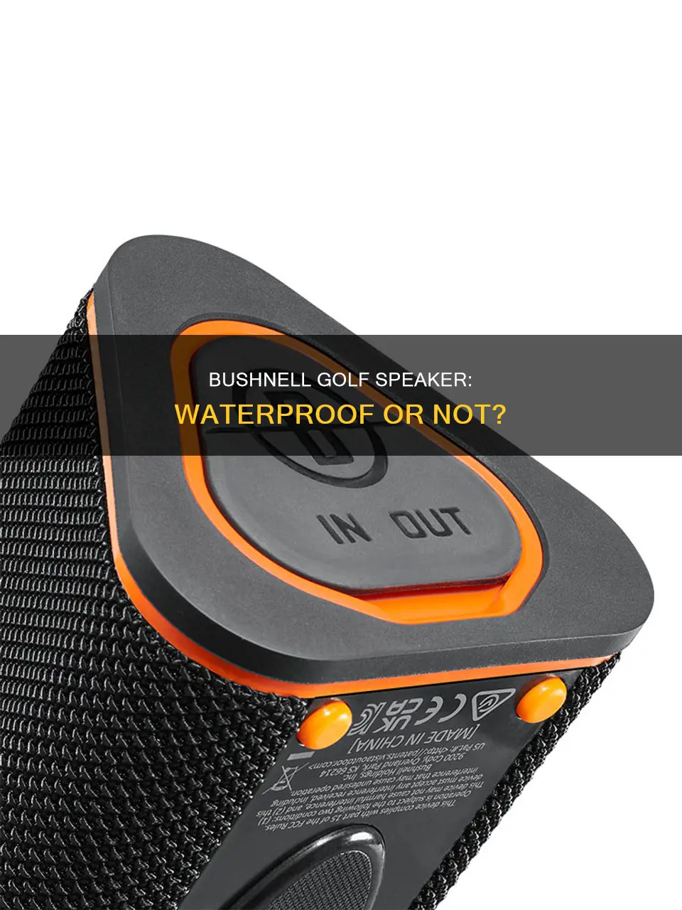 is bushnell golf speaker waterproof