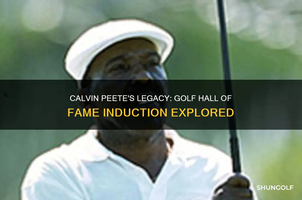 is calvin peete in the golf hall of fame