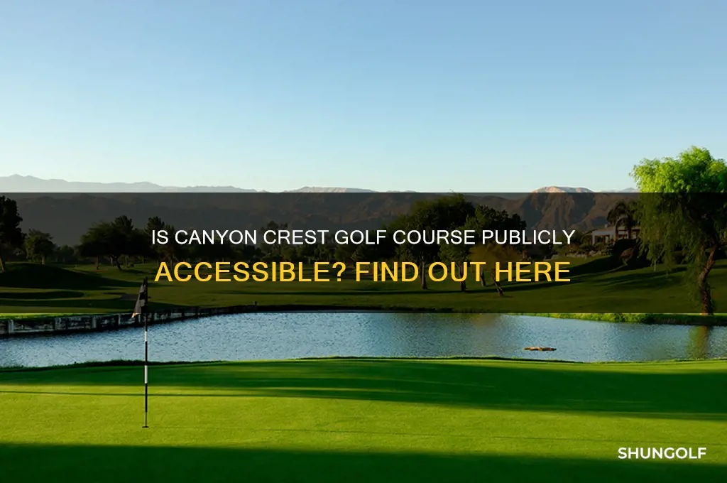 is canyon crest golf course open to public
