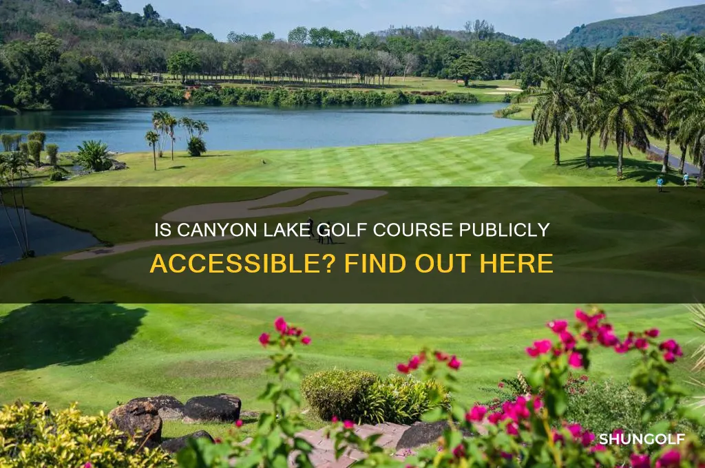 is canyon lake golf course open to the public