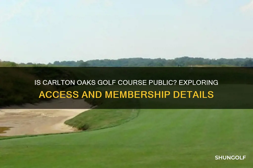is carlton oaks golf course public