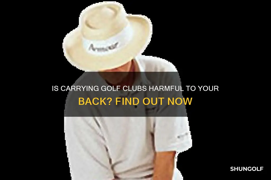 is carrying golf clubs bad for back