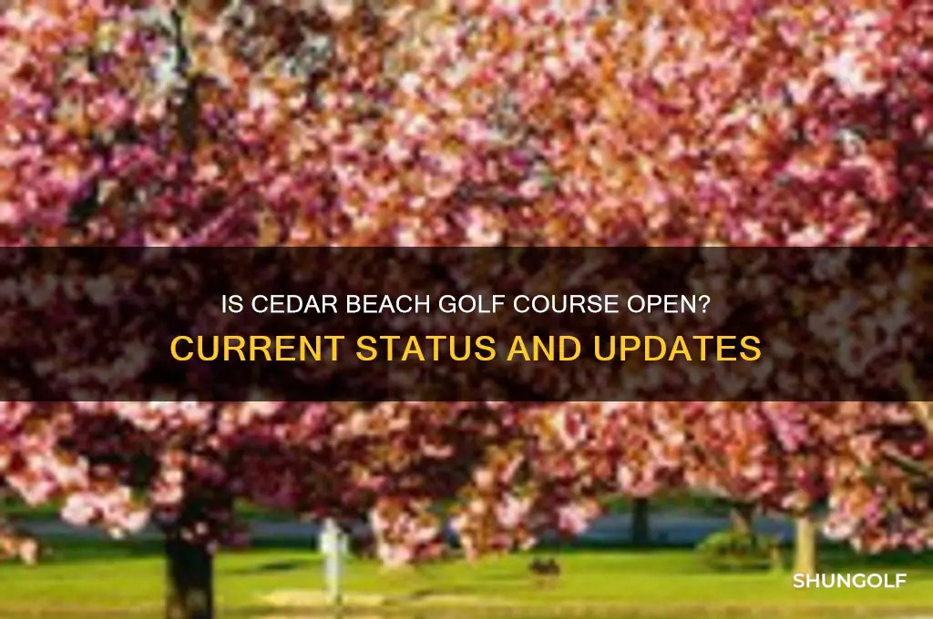 is cedar beach golf course open
