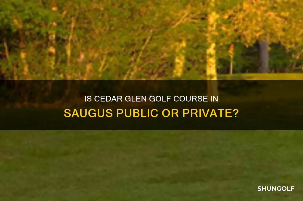 is cedar glen golf course saugus public