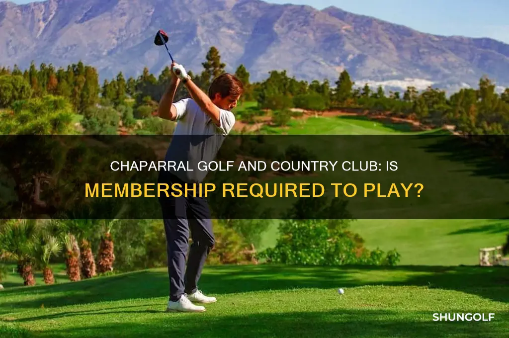 is chaparral golf and country club course member only