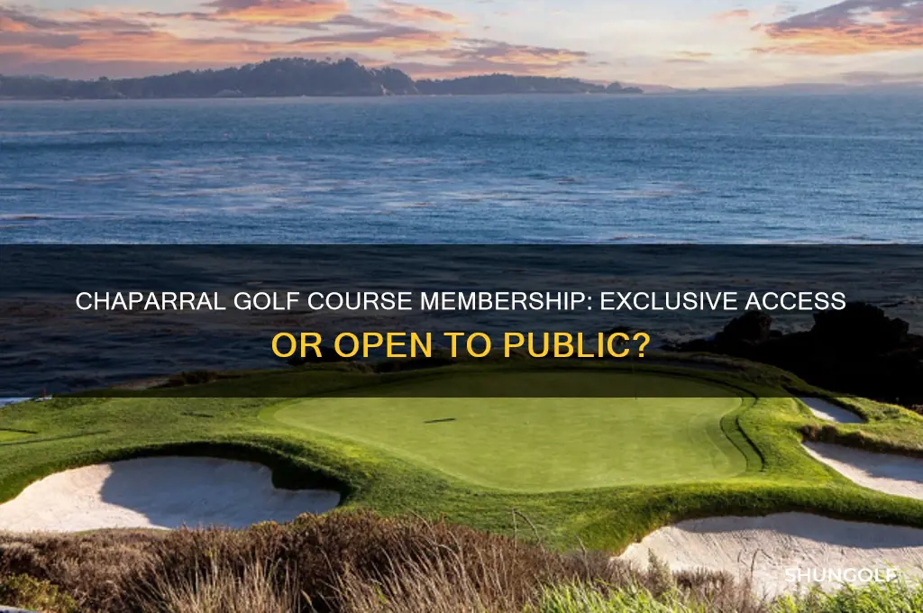 is chaparral golf course member only
