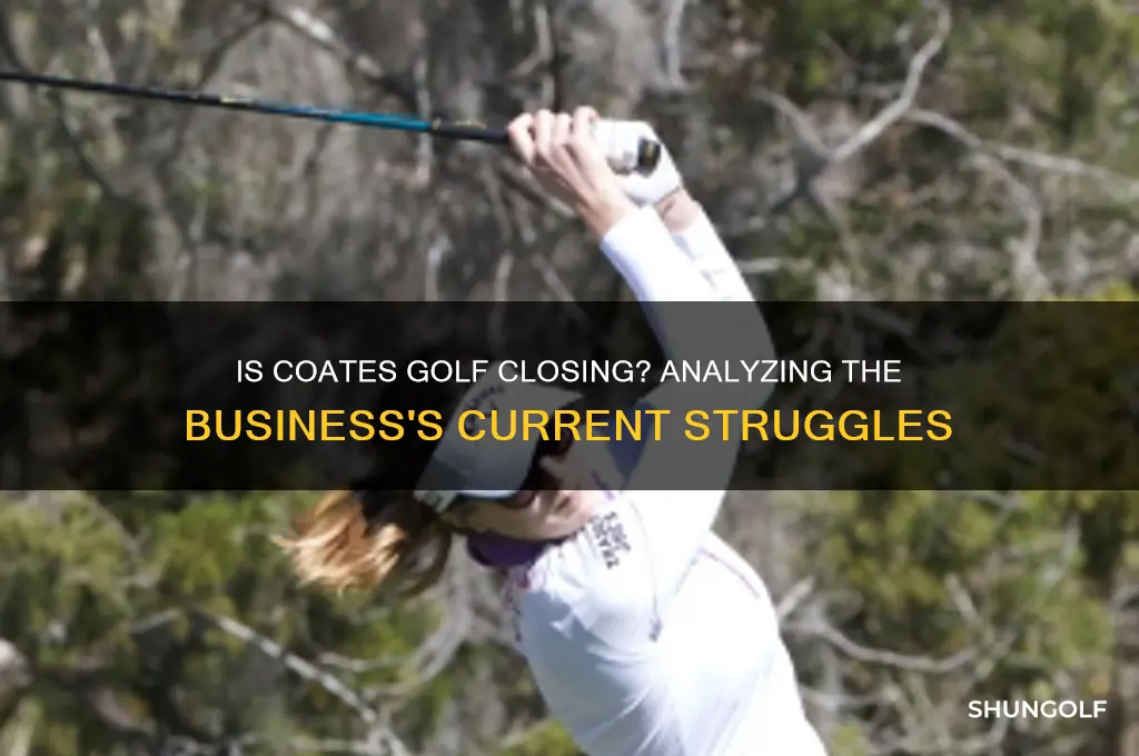 is coates golf going out of business