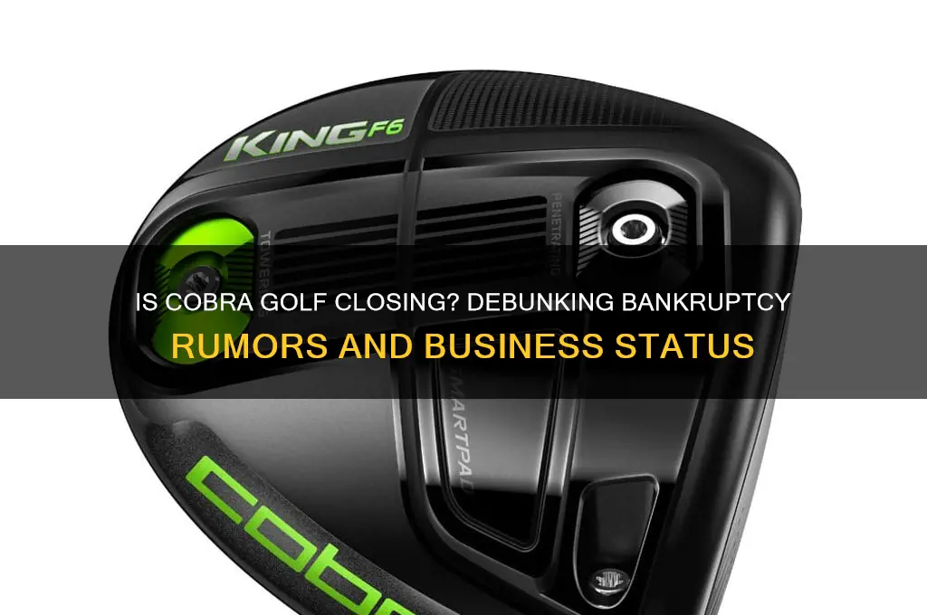 is cobra golf going out of business