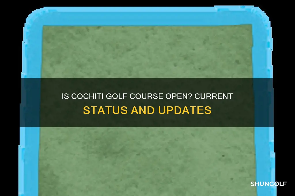is cochiti golf course open